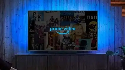 Televisor muestra el logo de prime video Televisor muestra el logo de prime video