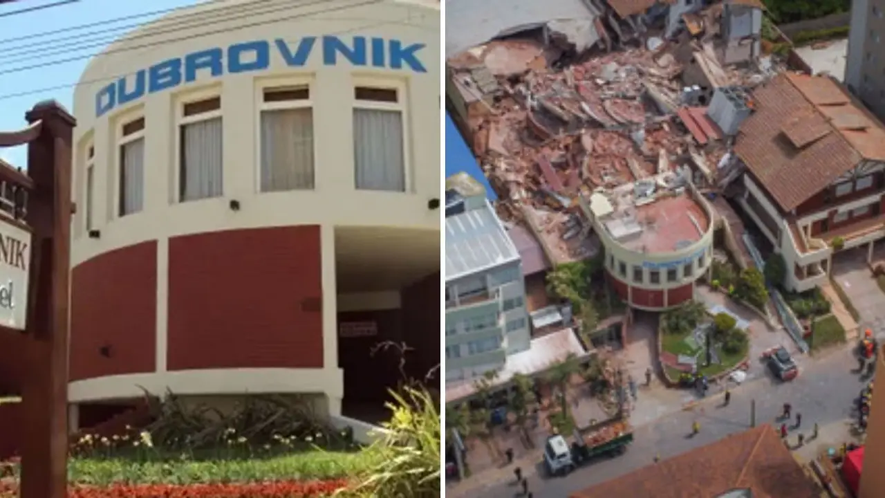 Cómo está el Hotel Dubrovnik de Villa Gesell a un año del derrumbe fatal