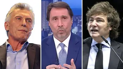 Mauricio Macri, Eduardo Feinmann y Javier Milei Mauricio Macri, Eduardo Feinmann y Javier Milei
