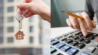 Un llavero y una calculadora Un llavero y una calculadora
