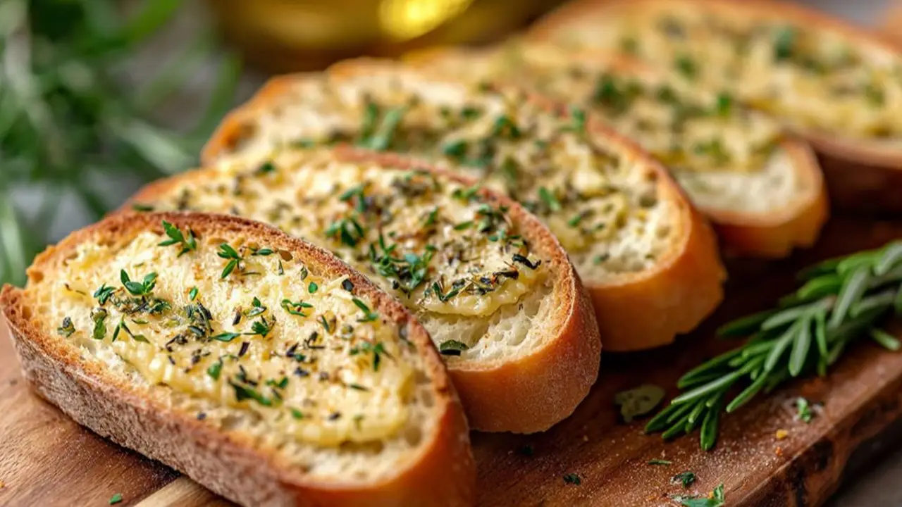 cómo es la receta del pan de ajo. 