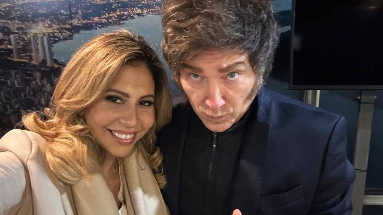 Romina Diez y Javier Milei.