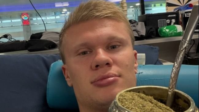 Erling Haaland con el mate argentino: "Gracias Julián Álvarez, Enzo Fernández y Rulli"
