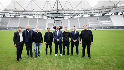 Kicillof recorrió los avances de obra en el Estadio Único de La Plata Kicillof recorrió los avances de obra en el Estadio Único de La Plata