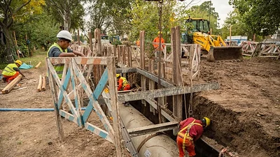La obra oculta en la Dellepiane que queda bajo tierra y busca evitar inundaciones La obra oculta en la Dellepiane que queda bajo tierra y busca evitar inundaciones