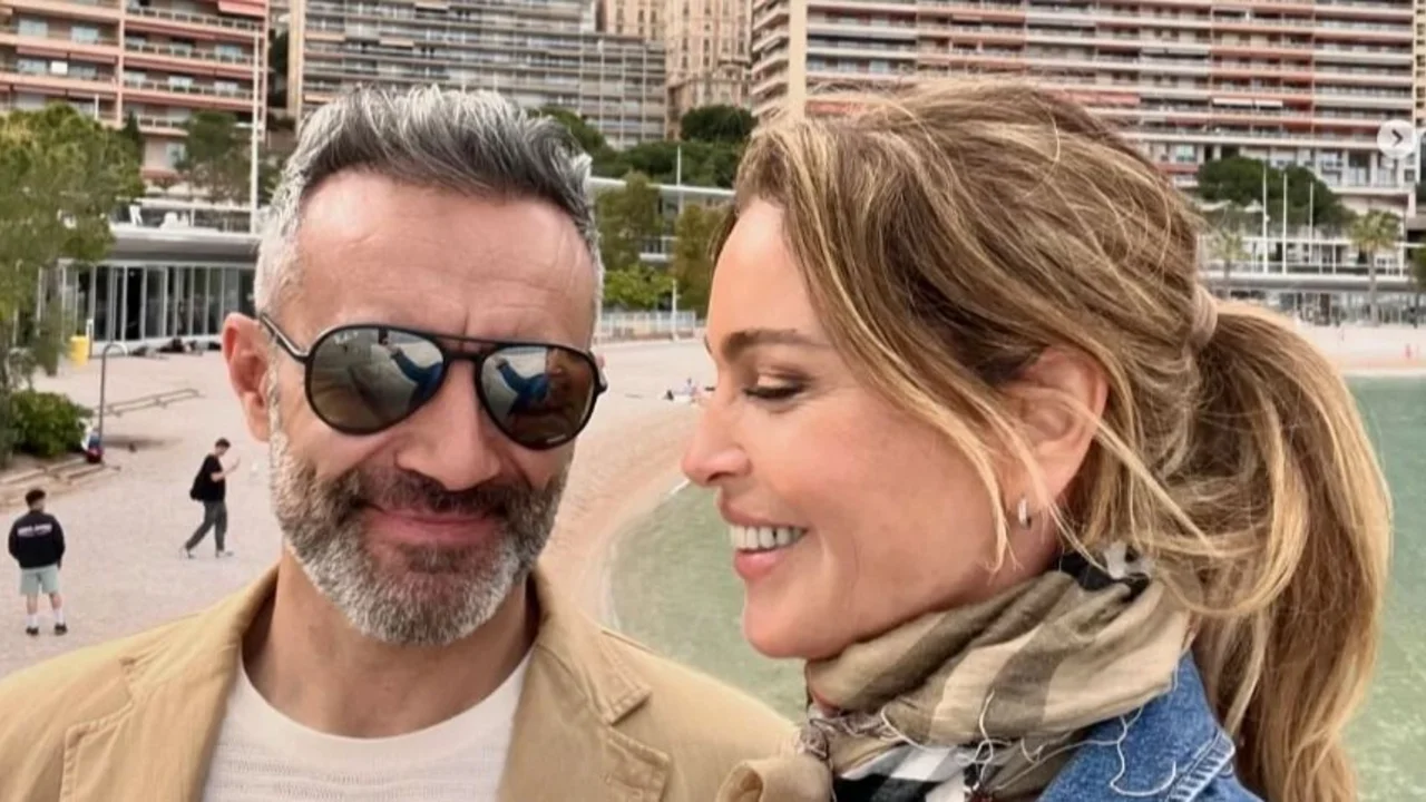 Karina Mazzocco y su esposo