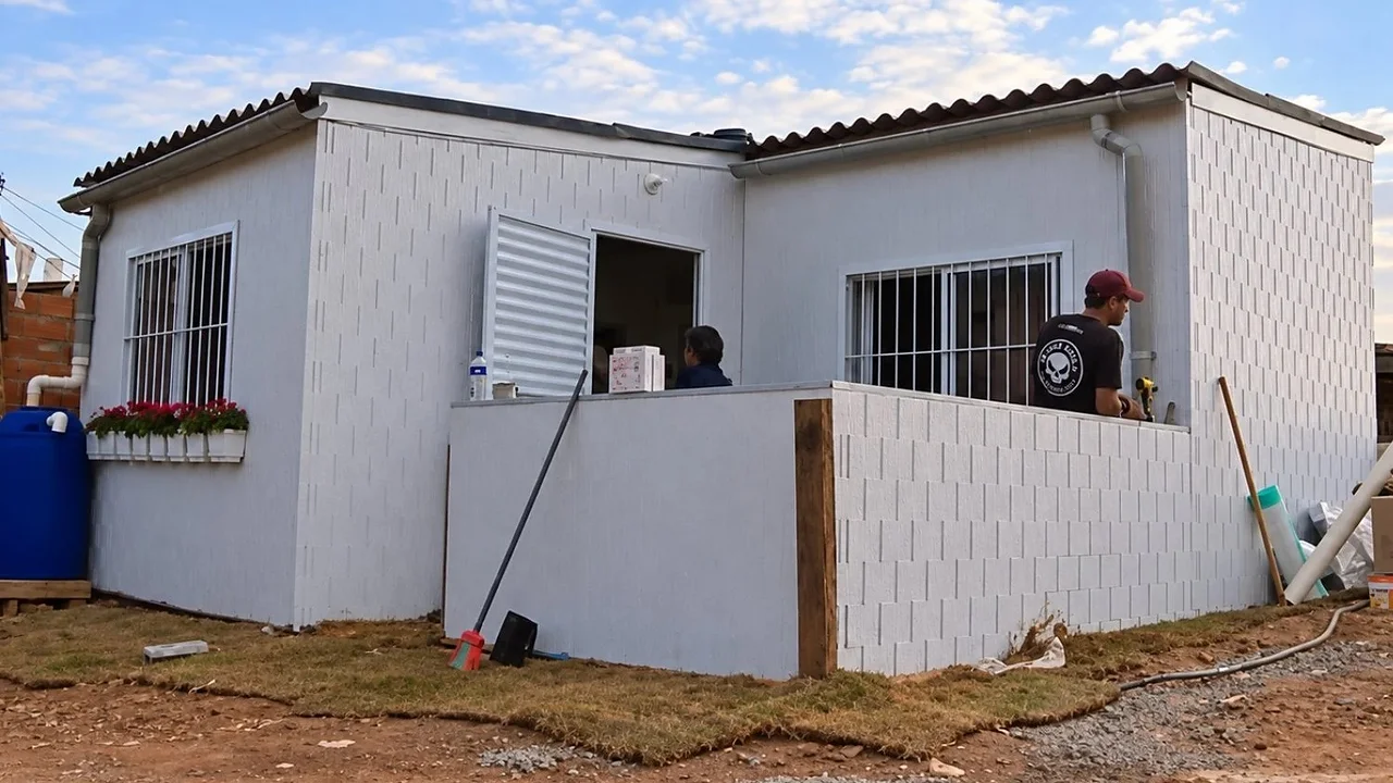 Casa con plásticos reciclados
