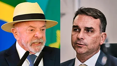 Lula da Silva y Flávio Bolsonaro. Lula da Silva y Flávio Bolsonaro.