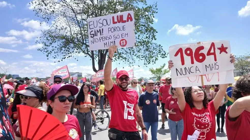 En Brasilia, las concentraciones se ubicaron en el Eixão. (Foto: TV Globo).