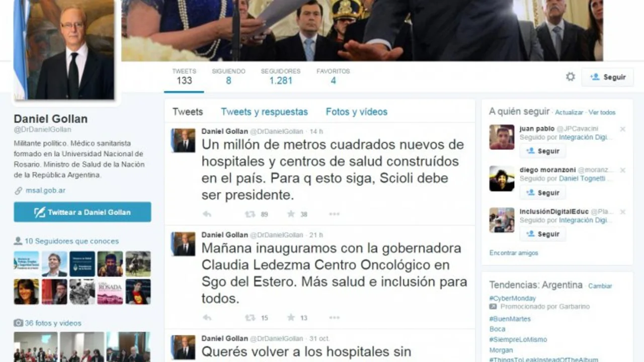 Daniel Gollan denunció que hackearon su cuenta de Twitter