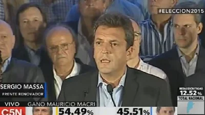 Balotaje 2015: Massa envió un mensaje para el próximo presidente Balotaje 2015: Massa envió un mensaje para el próximo presidente
