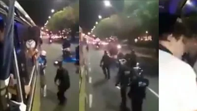 Brutal represión: disparan a hincha de Quilmes un gas lacrimógeno en la cabeza Brutal represión: disparan a hincha de Quilmes un gas lacrimógeno en la cabeza