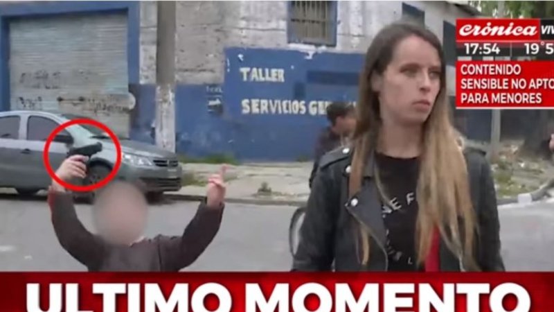 Amenazaron en vivo a una movilera de Crónica TV