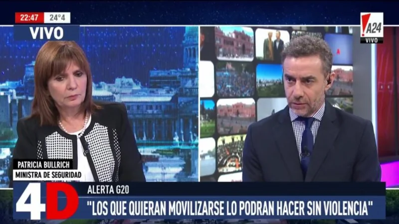 Insólito: Patricia Bullrich le pidió a la gente "irse de la ciudad" por la cumbre del G20