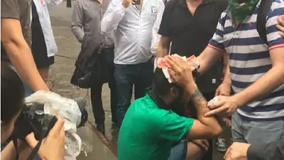 Represión en la Legislatura porteña cuando se trata el proyecto de la UNICABA Represión en la Legislatura porteña cuando se trata el proyecto de la UNICABA