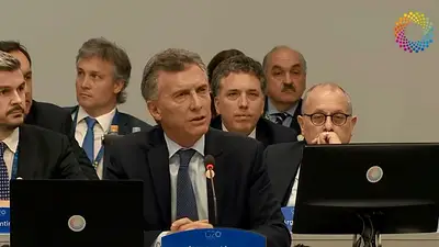 Macri tenía a su fonoaudióloga en primera fila pero se trabó en el discurso Macri tenía a su fonoaudióloga en primera fila pero se trabó en el discurso