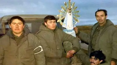 Luego de 37 años, llegó al país la Virgen de Luján que estuvo en Malvinas Luego de 37 años, llegó al país la Virgen de Luján que estuvo en Malvinas