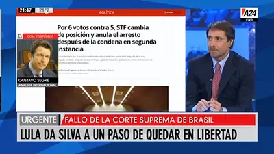 La reacción de Eduardo Feinmann cuando se enteró al aire del fallo que pone a Lula a un paso de la libertad La reacción de Eduardo Feinmann cuando se enteró al aire del fallo que pone a Lula a un paso de la libertad