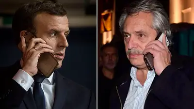 Alberto Fernández conversó con Emmanuel Macron y analizaron "los problema del continente" Alberto Fernández conversó con Emmanuel Macron y analizaron "los problema del continente"