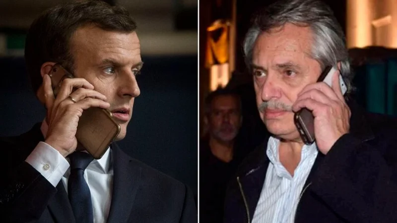 Alberto Fernández conversó con Emmanuel Macron y analizaron "los problema del continente"