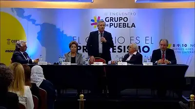 El Grupo de Puebla condenó el golpe de Estado a Evo Morales El Grupo de Puebla condenó el golpe de Estado a Evo Morales