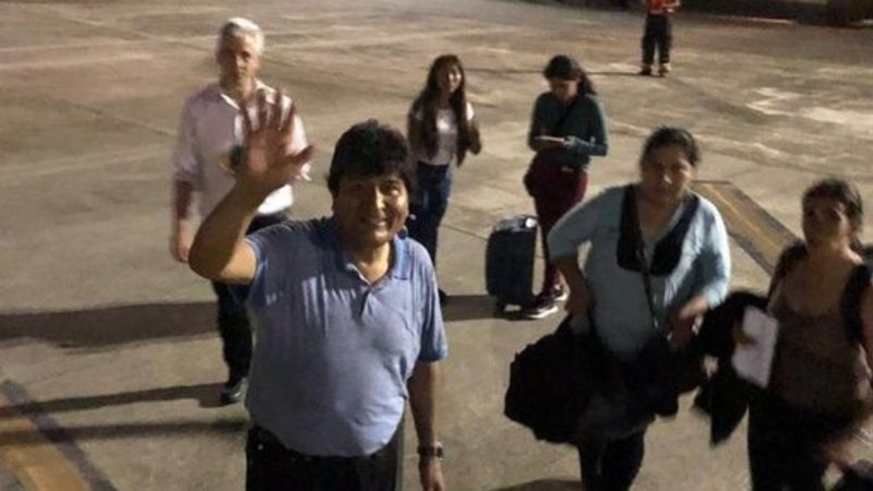 Evo Morales partió a México tras el golpe de Estado en Bolivia 