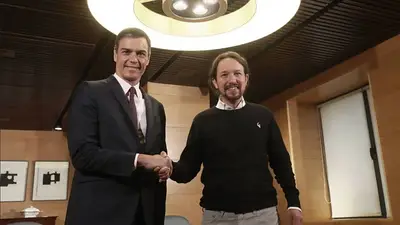 Pedro Sánchez fue elegido como presidente de España y Podemos se suma al Gobierno Pedro Sánchez fue elegido como presidente de España y Podemos se suma al Gobierno