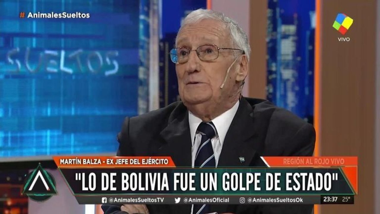 Martín Balza, ex jefe del Ejército: "En Bolivia hubo un golpe de Estado"