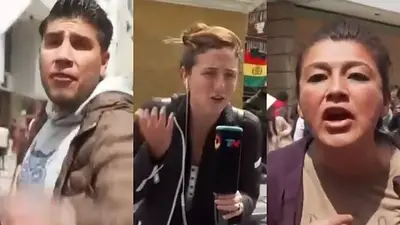 El tenso momento de una cronista de TN en Bolivia: "¿Por qué no se van a su país? Mentirosos" El tenso momento de una cronista de TN en Bolivia: "¿Por qué no se van a su país? Mentirosos"
