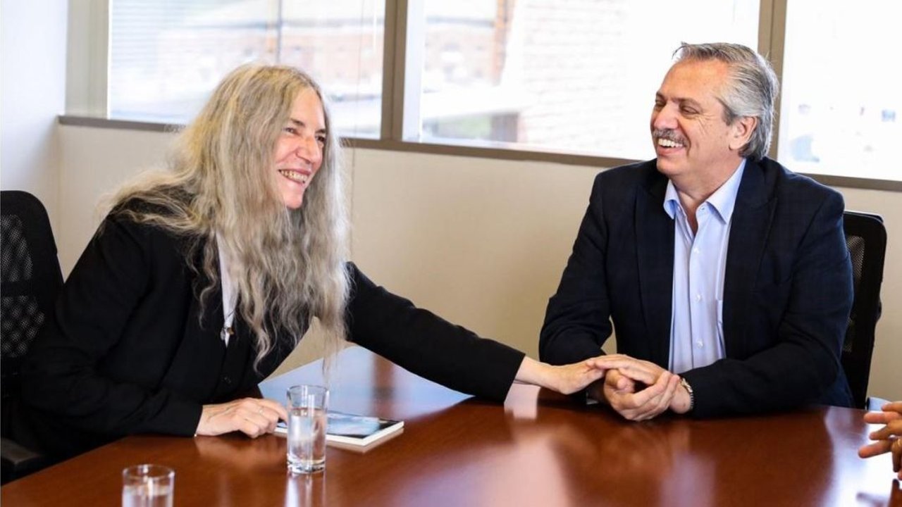 Alberto Fernández recibió a Patti Smith y hablaron de la unidad latinoamericana