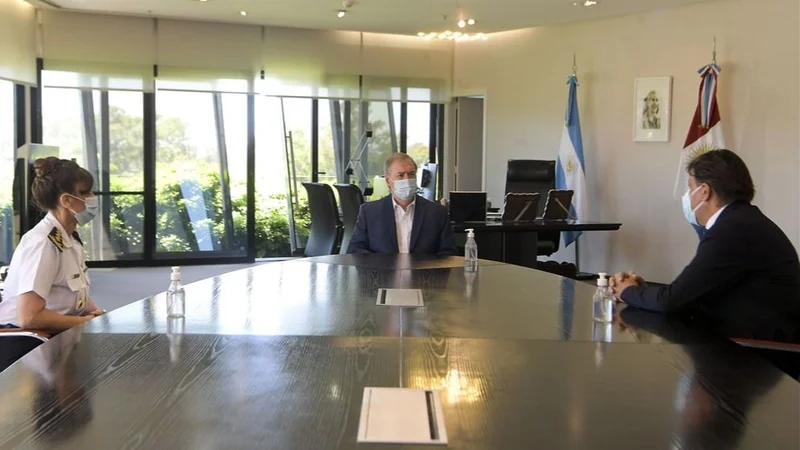 Schiaretti y la nueva jefa de policía de córdoba. 