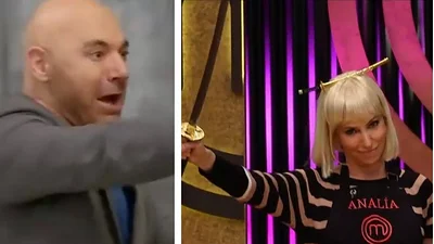 MasterChef Celebrity: Analía Franchín blandió una katana ante el jurado, se tropezó con un champignon y se cayó MasterChef Celebrity: Analía Franchín blandió una katana ante el jurado, se tropezó con un champignon y se cayó