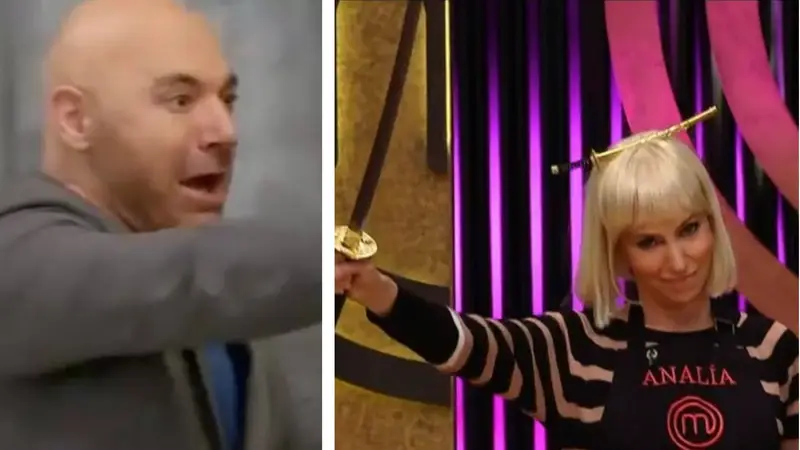 MasterChef Celebrity: Analía Franchín blandió una katana ante el jurado, se tropezó con un champignon y se cayó