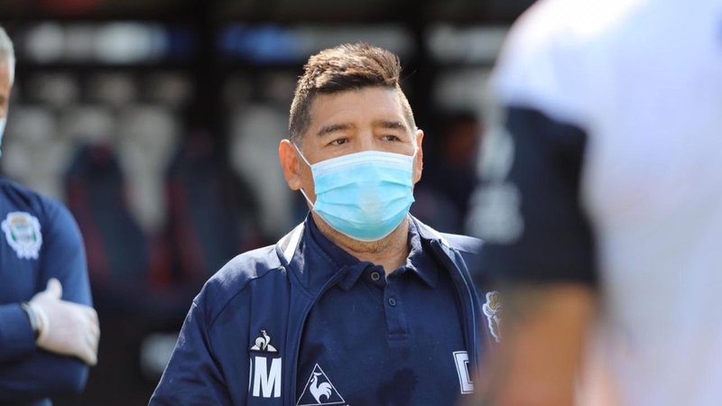 Diego Maradona y su última charla con los jugadores de Gimnasia