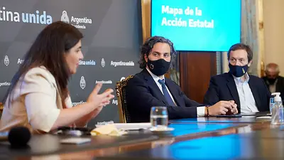 Santiago Cafiero presentando el mapa de acción estatal Santiago Cafiero presentando el mapa de acción estatal