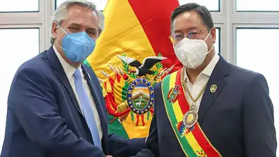 Alberto Fernández se reunió con Luis Arce en La Paz Alberto Fernández se reunió con Luis Arce en La Paz