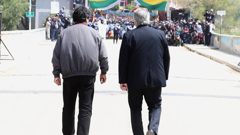 Alberto Fernández y Evo Morales 