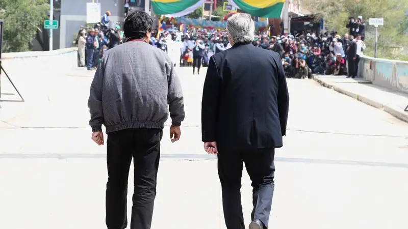 Alberto Fernández y Evo Morales 