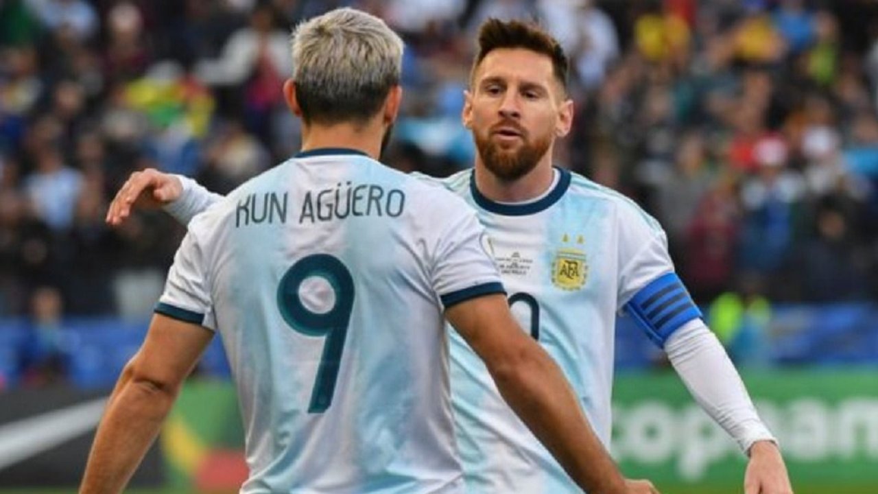 Kun Agüero y Lionel Messi.
