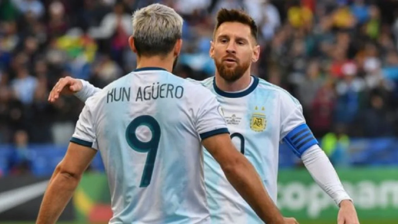 Kun Agüero y Lionel Messi.