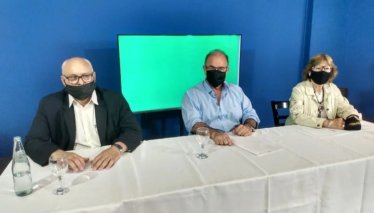 Carlos Borsato y Gabriel Abrile, candidato a intendente de Río Cuarto por Juntos por el Cambio. 