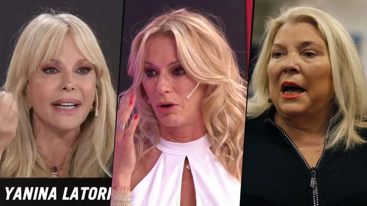 Graciela Alfano, Yanina Latorre y Elisa Carrió