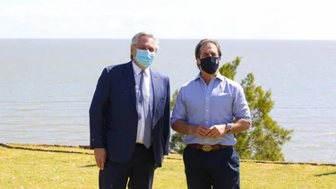 Íntimo asado sorpresa entre Alberto Fernández y Luis Lacalle Pou