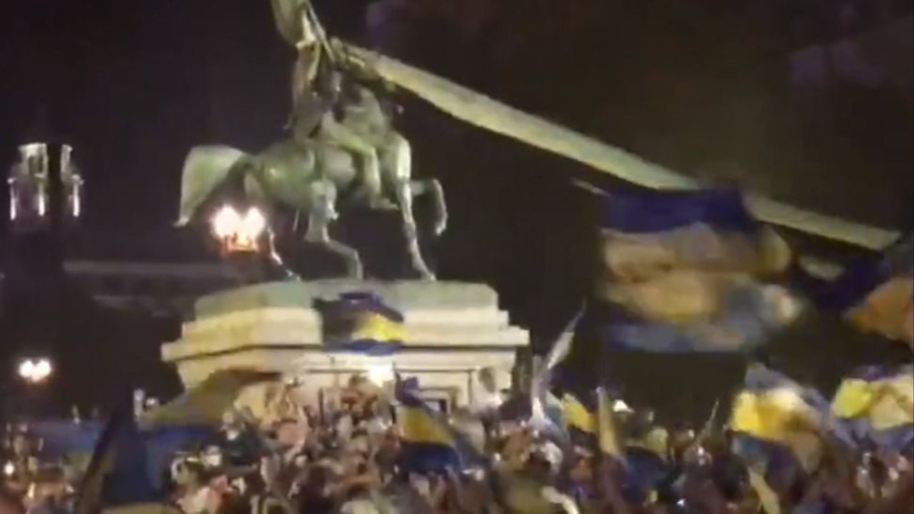 hinchada de Boca canta la marcha peronista
