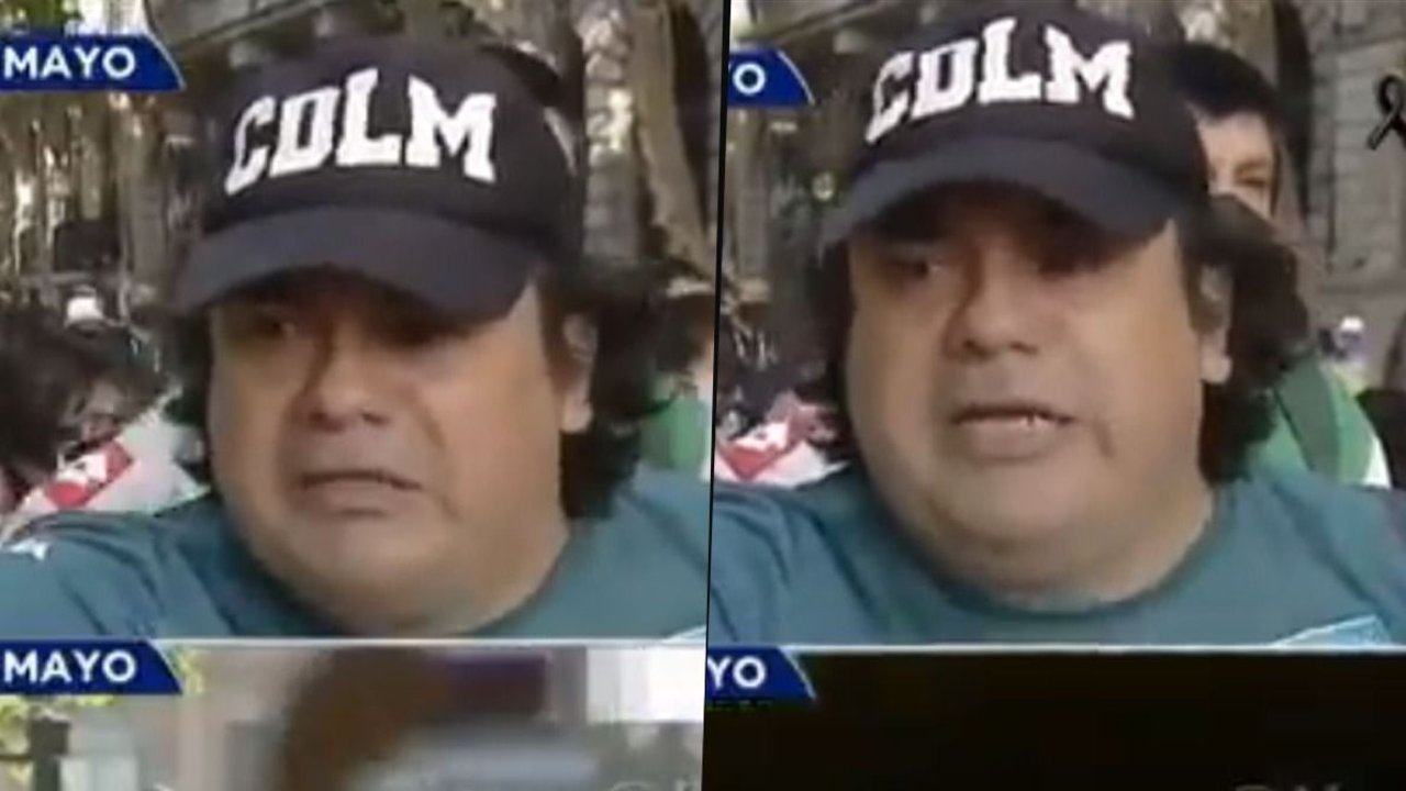 El llanto de un hincha por la muerte de Diego Maradona