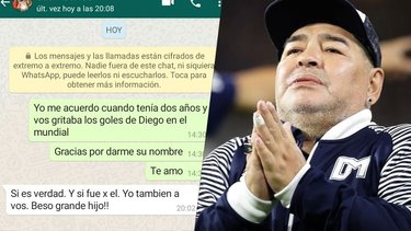 Tras 10 años, padre e hijo se reencontraron para llorar a Maradona