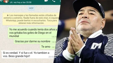 Tras 10 años, padre e hijo se reencontraron para llorar a Maradona