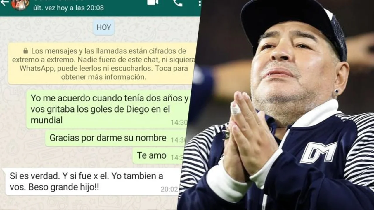 Tras 10 años, padre e hijo se reencontraron para llorar a Maradona