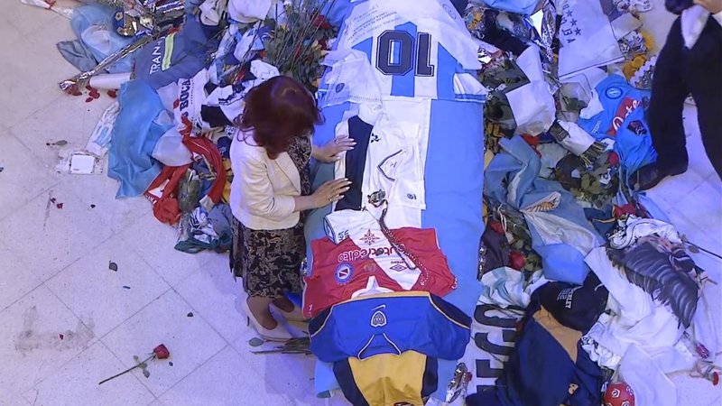 Cristina Kirchner despidió a Diego Maradona en la Casa Rosada 