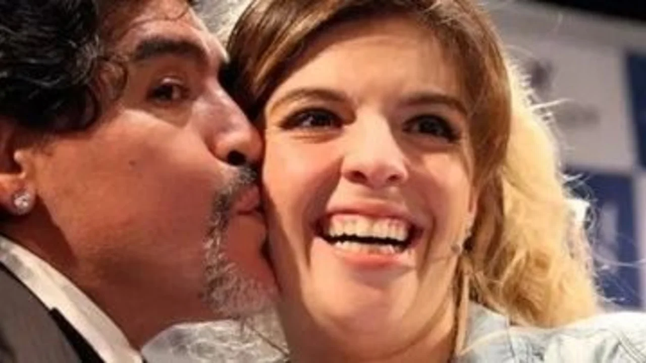 Dalma Maradona y Diego Maradona 